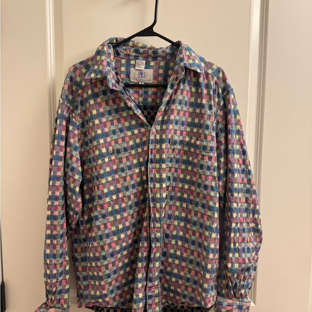 The Territory Ahead Multicolor Check 100% Cotton Button-Down Shirt Medium